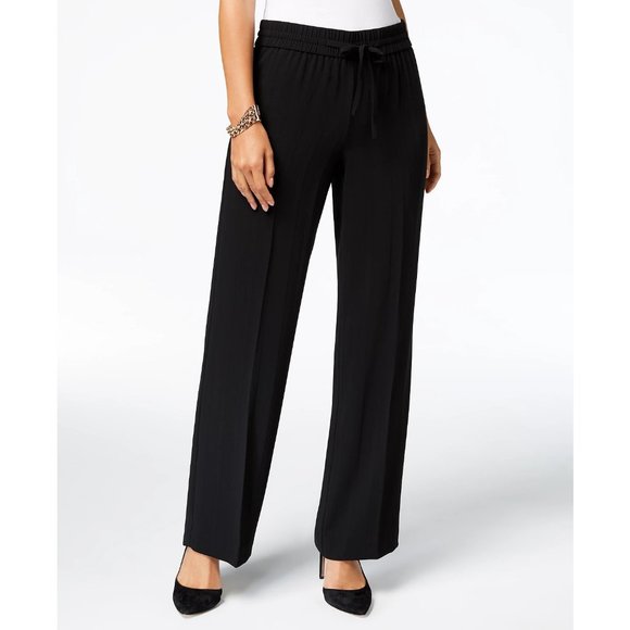 NWT Womens Size Small INC International Concepts Shadow-Stripe Wide-Leg Pants - Picture 1 of 3